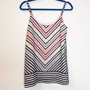 Cabi Striped Cami Summer Tank Top Chevron Multicolor Lightweight XS